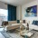a living room with a couch and a coffee table